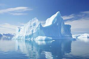 AI generated Iceberg in Greenland. AI Generated photo