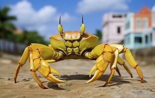 AI generated Yellow land crab. AI Generated photo