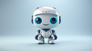 AI generated Cute robot joking funny ai generated character 3d image photo