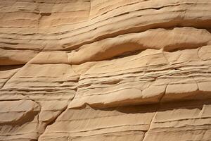 AI generated Rugged desert sandstone texture with rugged grooves. Texture, background, pattern photo