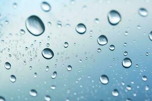 AI generated Subtle water droplets on a glass surface. Texture, background, pattern photo