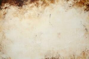 AI generated Abstract brown watercolor texture with wet brush strokes for wallpaper design, hand-painted texture. Texture, background, pattern photo