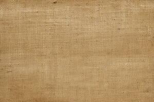 AI generated Rough burlap textile texture in natural tan color. Texture, background, pattern photo