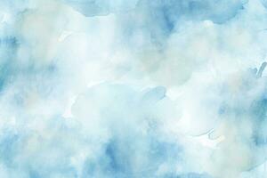 AI generated Abstract blue watercolor texture with wet brush strokes for wallpaper design, hand-painted texture. Texture, background, pattern photo