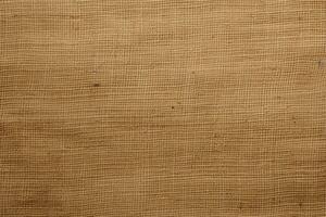 AI generated Rough burlap textile texture in natural tan color. Texture, background, pattern photo