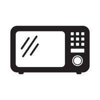 Microwave oven icon isolated on white background. Home appliances icon. Vector Illustration.