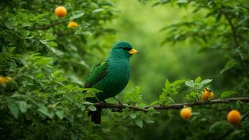 AI generated Explore the coevolutionary relationships between specific tree species and the colorful birds, highlighting how each has shaped the other's characteristics over time. photo