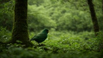 AI generated Explore the coevolutionary relationships between specific tree species and the colorful birds, highlighting how each has shaped the other's characteristics over time. photo