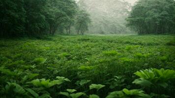 AI generated Examine the influence of climate change on the delicate balance of this green ecosystem, considering both the flora and fauna. photo