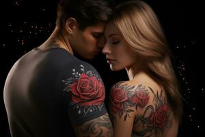 AI generated Valentine's day illustration, sweet couple 35427045 Stock  Photo at Vecteezy