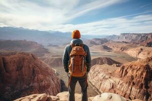 AI generated Photo of the adventure of remote hiking excursions ai created
