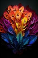 AI generated a visually stunning piece with an alcohol ink shimmering flowers pattern photo
