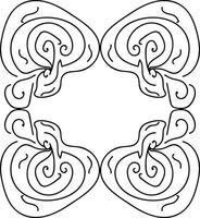 A line art of calligraphy vector or color illustration
