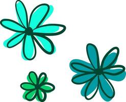 Flowers vector or color illustration