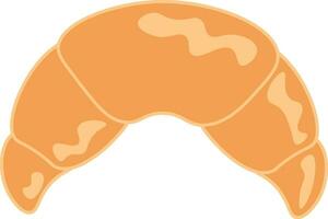 A crescent shaped bread vector or color illustration