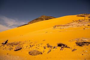 paisaje de Sáhara Desierto en Egipto. conceptual para libertad, disfrutando el viaje. foto