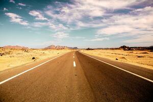 Landscape of sahara desert in Egypt. Conceptual for freedom, enjoying the journey. photo