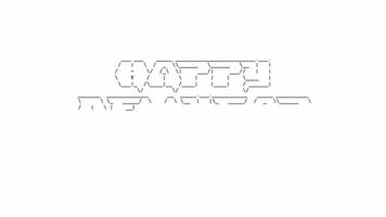 Happy New Year 2024 ascii animation loop on white background. Ascii code art symbols typewriter in and out effect with looped motion. video