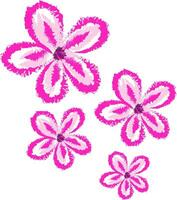 Decorative pink flowers , vector or color illustration