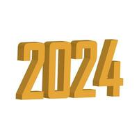 2024 nuevo año icono vector