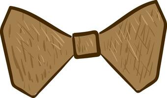 Clipart of a wooden bow, vector or color illustration