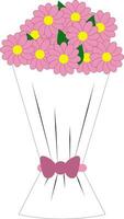 dibujo ideas de el hermosa Boda ramo de flores ideal a ser llevado por el Perfecto pareja, vector o color ilustración