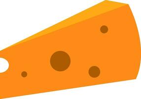 A slice of cheese vector or color illustration