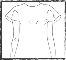 A sketch of tshirt vector or color illustration