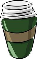 Coffee container , vector or color illustration