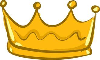 Golden crown , vector or color illustration