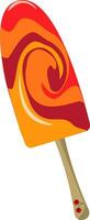 Fruit ice lolly , vector or color illustration