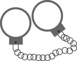 Metal handcuffs , vector or color illustration