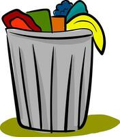 A garbage bin , vector or color illustration