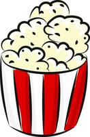 A large popcorn , vector or color illustration