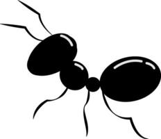 Busy black ant , vector or color illustration