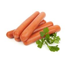 Fresh sausages isolated photo