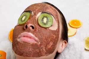 Natural homemade fruit facial masks photo