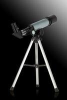 Modern telescope isolated photo