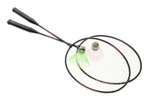 Badminton racket isolated photo