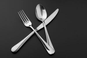 Fork, knife and spoon photo