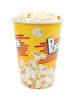 Popcorn in yellow bucket photo