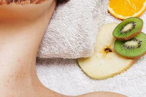 Natural homemade fruit facial masks photo