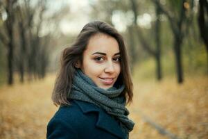 mujer en otoño Saco foto