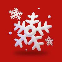 Snowflake icon 3D render illustration photo