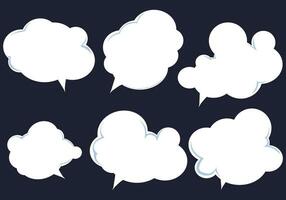 Set speech bubbles. speak chat box or chat vector square and doodle message