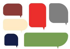 Set speech bubbles. speak chat box or chat vector square and doodle message