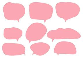 Set speech bubbles. speak chat box or chat vector square and doodle message