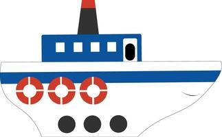 A big ship , vector or color illustration