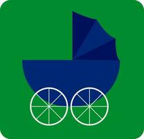 A baby carriage, vector or color illustration