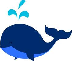 Whale, vector or color illustration.